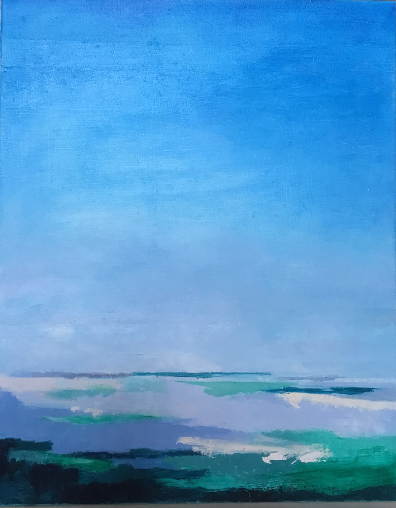 Clare Bonnell Painting bluescape
