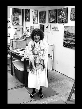 photograph of artist in the studio